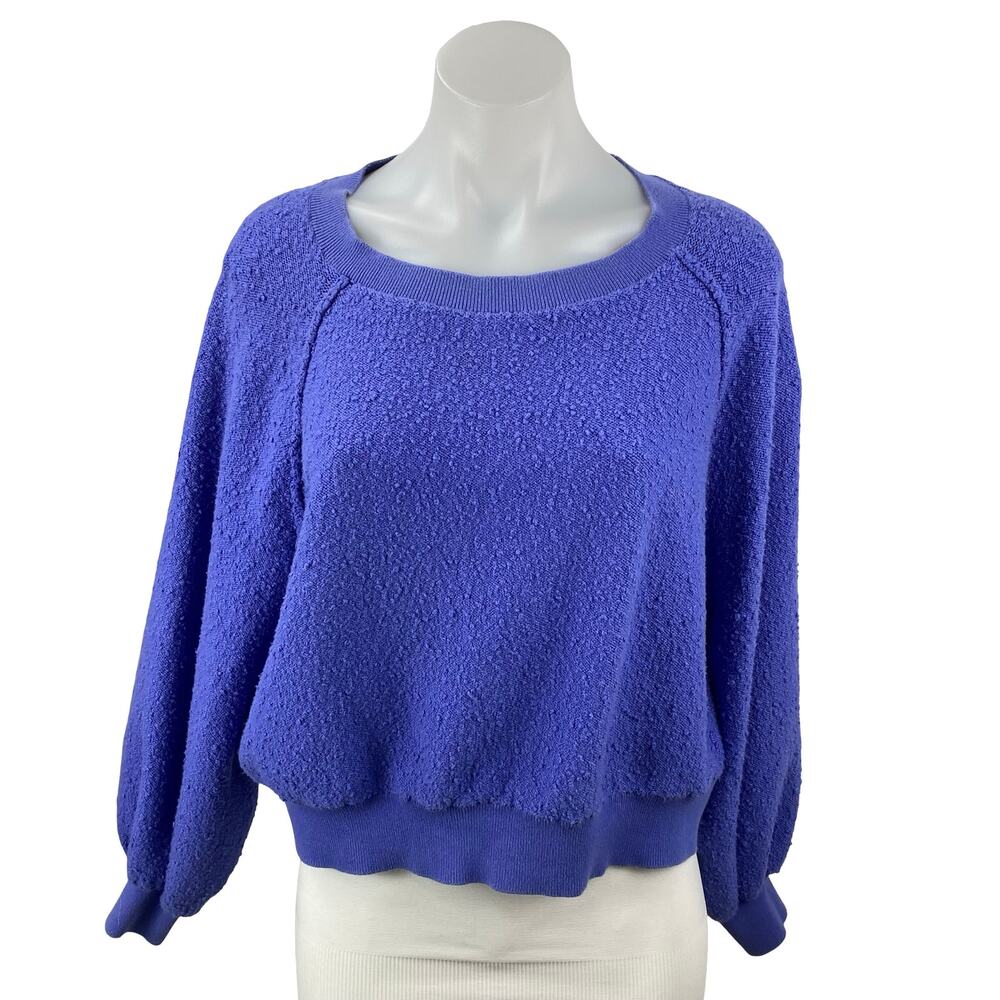 Free People Found My Friend Women's Purple Knit Long Sleeve Sweater Top Size XS